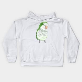 Conure veuve perruche moine souris quaker aquarelle Kids Hoodie